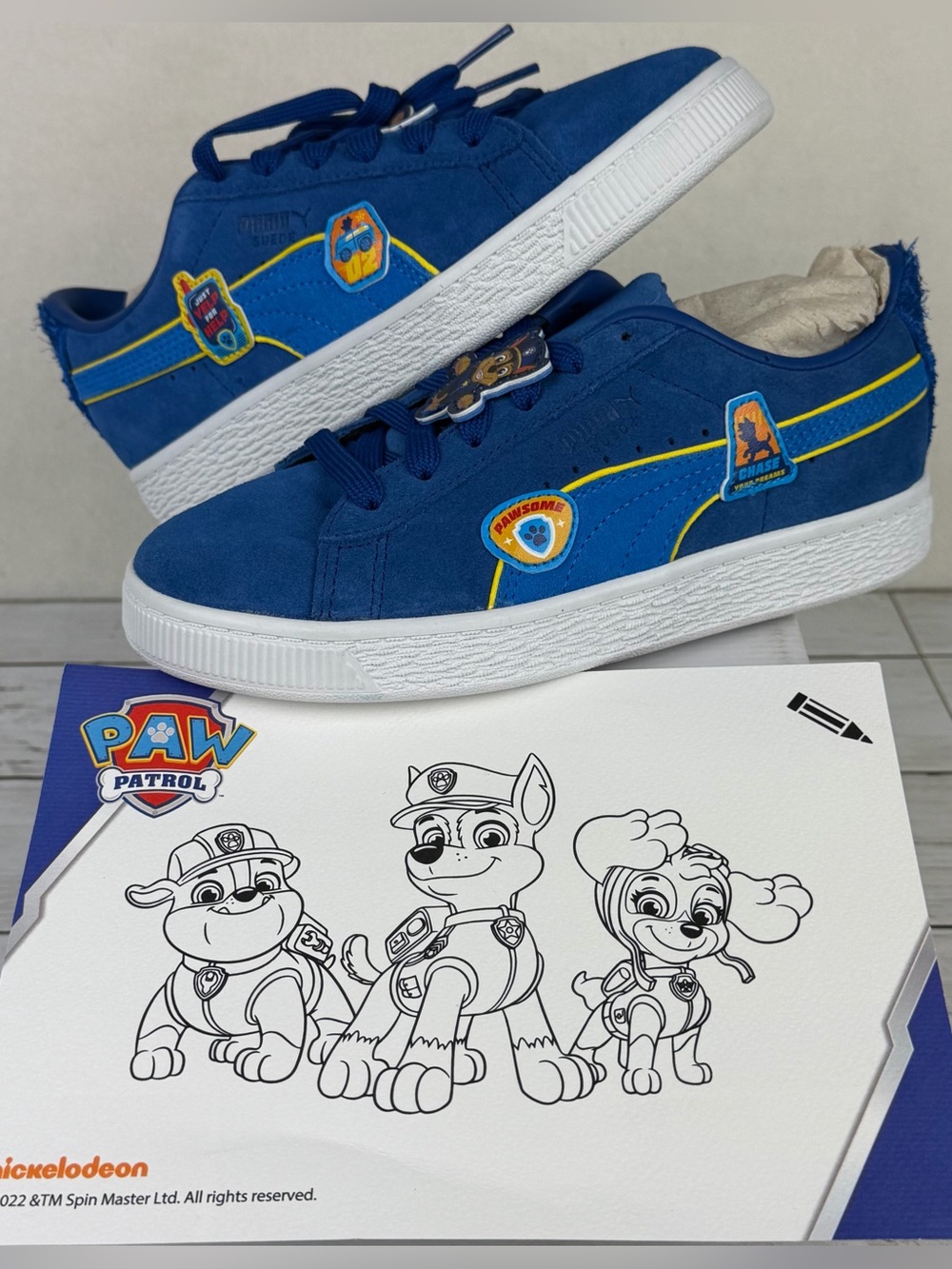 Paw Patrol x Puma Suede Little Kid ‘Chase’ Sneakers 3C Blue New In Box